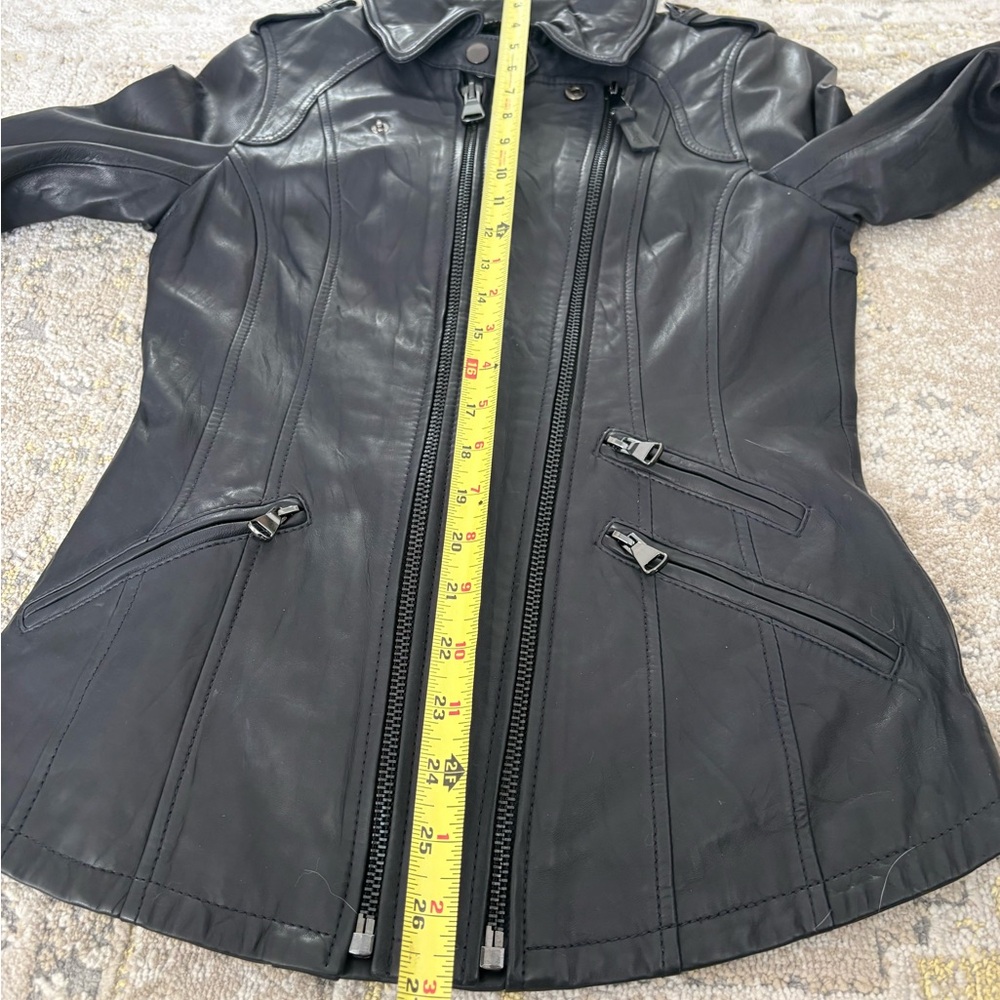 Mackage Lamb Leather Motorcycle Jacket - Picture 14 of 15